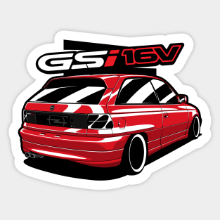 Red Opel Astra GSI Sticker